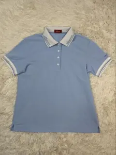 【美品】ellesse GOLF エレッセ ゴルフウェア ポロシャツ M 水色