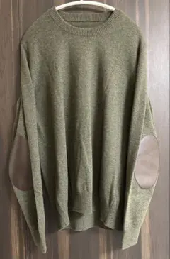 cash&barba モンゴリアンカシミヤ エルボーパッチ クルーネック - メルカリ