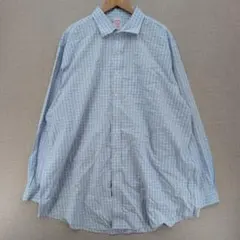 T*C様 ブルックスブラザーズ 長袖チェックシャツ ホワイト・ライトブルー XX
