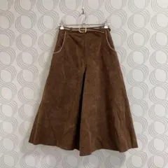 KOKO BEALL クロップドワイドパンツ スエード風 オンワード樫山