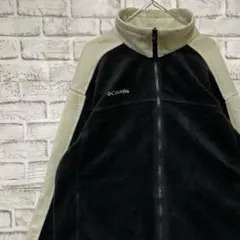 コロンビア　フリースジャケット　ブラックL ロゴ刺繍アウトドア0122
