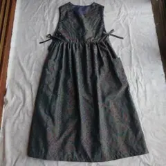 古布リメイク∶大島紬『脇紐サイドポケット付きジャンパースカート』