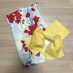 花柄の浴衣・帯セット