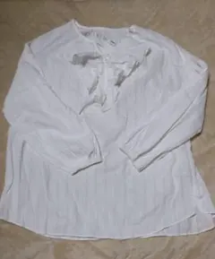 AMERICANHOLiC 衿フリル 綿 ドビーブラウス Lサイズ 綿100%