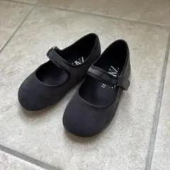 ZARA ブラック バレエシューズ 22