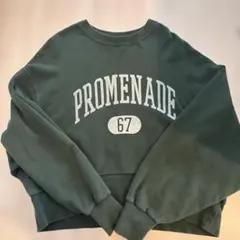 ジャーナルスタンドrelume プリントトレーナー ダークグリーン