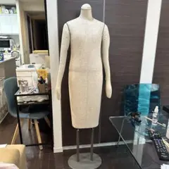 ベージュ リネン トルソー 高さ調整可能