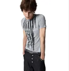 Y2K ボーダー ラインストーン Vネック 半袖Tシャツ | Mercari
