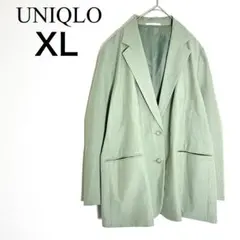 ユニクロ テーラードジャケット XL 緑 ミント シングル 春夏 軽量のサムネイル