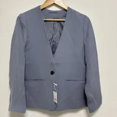 新品未使用　ライトブルー ノーカラージャケット Mサイズ