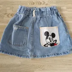 ディズニーミッキーデニムスカート18-24ヶ月刺繍デニムスカートザラ
