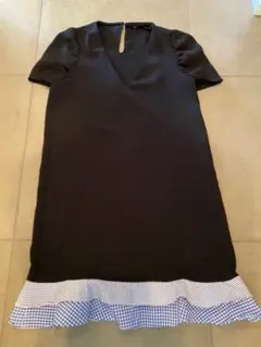 ZARA ベーシック　裾がかわいい！フリルワンピース