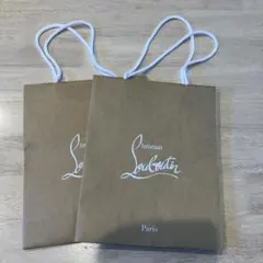 Christian Louboutin ショップバッグ ブラウン　2枚まとめ売り