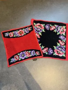 FEILER フェイラー タオルハンカチ 2枚セット 花柄 シュニール織