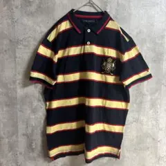 TOMMY HILFIGER GOLF ポロシャツ ボーダー 刺繍のサムネイル