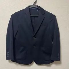 ユニクロ キッズ ジャージー フォーマルセット130 ブラック　ジャケットパンツ