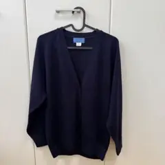 KAZEN ネイビー カーディガン Lサイズ