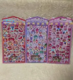 ぷくぷくシール　硬め　3Dシール　ボンボン　立体　セット　シール手帳　平成