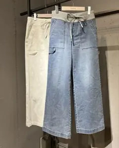 美品SeaRoomlynn LOOSEカーゴデニムパンツ S グレー - メルカリ