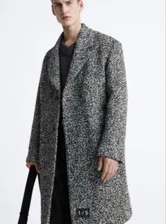 ZARA テクスチャー チェスターコート S モノトーン 定価2.3万のサムネイル