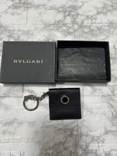 BVLGARI ブラック レザー キーケース　ブルガリ