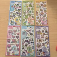 平成はっぴーフォン　たまごっち　シールセット 6シート　コンプリート