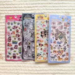 【新品】ディズニー プチドロップステッカー 4枚　クラシックツムツムナイトメア