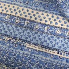 Kanebo SHAFFEEL® 綿100% 生地 青系プリント