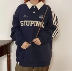 STUPINOL ネイビー ポロシャツ