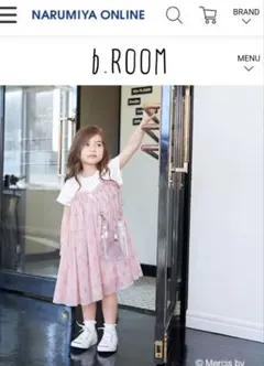 b.ROOM ナルミヤ miffy ミッフィー 総柄 半袖 ワンピース 90のサムネイル
