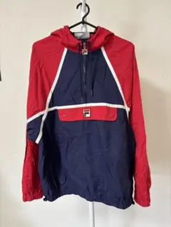 FILA アノラック ナイロンジャケット L 赤 ネイビー 90s ストリート