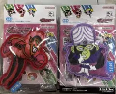 パワーパフガールズ　ぷっくりかわいいアップリケバッジ　ぬいピン　カレとモジョ