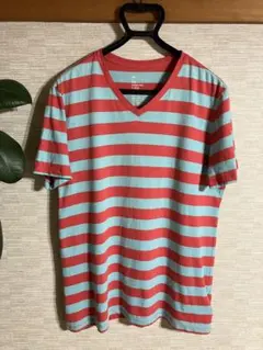 ⭐︎Gap⭐︎VネックボーダーTシャツ メンズLのサムネイル