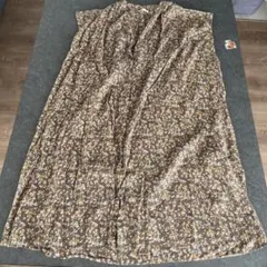 Samansa Mos2 blue 花柄ワンピース