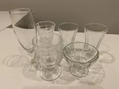 ガラス製 グラス・デザートカップ 6個セット