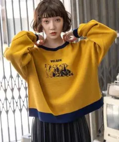 niko and ... ANIMALアソートジャガードプルオーバー イエローのサムネイル