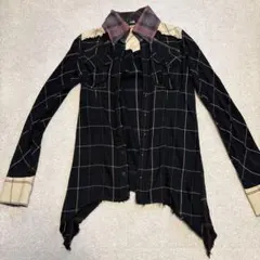 L.G.B. チェック柄 長袖ネルシャツ サイズ1