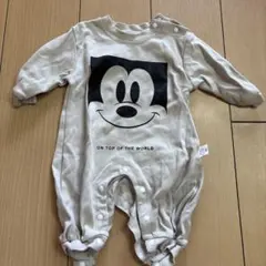 ミッキーマウス 長袖 ロンパース 60 70新生児 ディズニー ベビー服