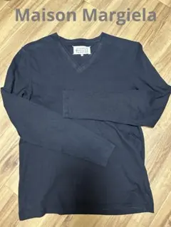 Maison Margiela Vネック 長袖Tシャツ　ブラックのサムネイル