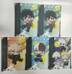 くら寿司　僕のヒーローアカデミア　全種類　マルチシート（B5）5枚　缶バッジ