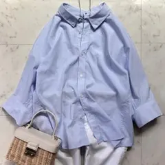 美品✨フレームワーク ハーフスリーブポンチョシャツ ストライプ