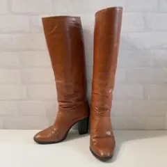 un レザー ロングブーツ 23.5cm キャメル 茶色