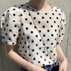 Myu ドット　シアー　半袖　トップスのサムネイル