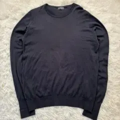 ジョンスメドレー シーアイランドコットン クルーネックニット セーター ネイビー