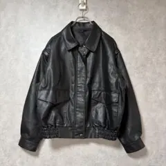 CPCM 2WAYフェイク レザー A2 ブルゾン ブラック 美品