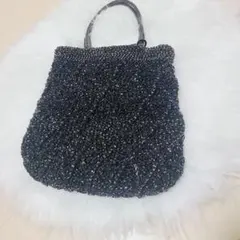 【美品】ANTEPRIMA ワイヤーバッグ 黒 ラメ 上品 結婚式 パーティー