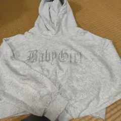 WEGO Baby Girl ラインストーン パーカー グレー