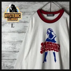 3202MU【美品】ヒステリックグラマー☆ヒスガール ロゴ リンガーT 
