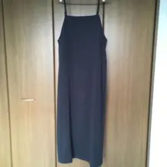 GLOBAL WORKスゴラクキャミワンピチャコールグレー