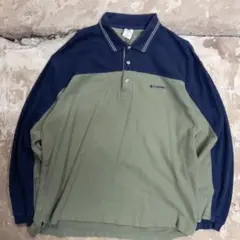 Columbiaコロンビア 長袖ポロシャツ メンズXL